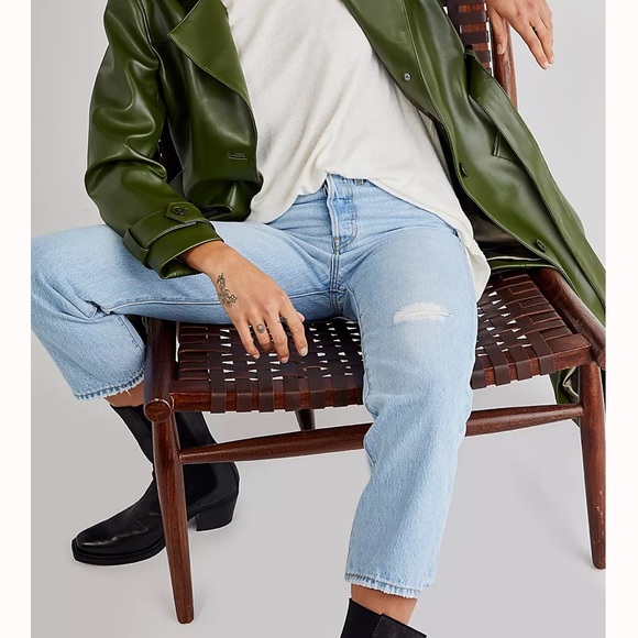 LEVI'S WEDGIE Straight Fit High Rise Cropped JEANS SIZE 31 NWT - Picture 15 of 15